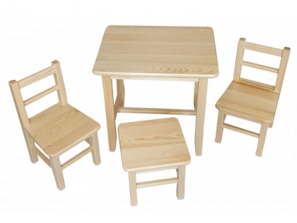 4083 detsky stul ze dreva se zidlickam vzor 28