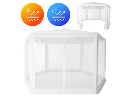 15259 komercni zahradni pavilonovy stan 2x2x2 m s moskytierou bily multigarden