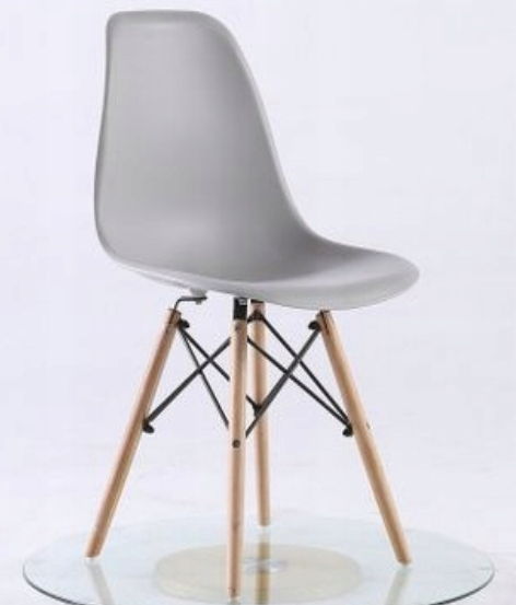 Ekspan Skandinávská stolička plast a nohy masiv buk DSW DC409 jídelna, pokoj - šedá
