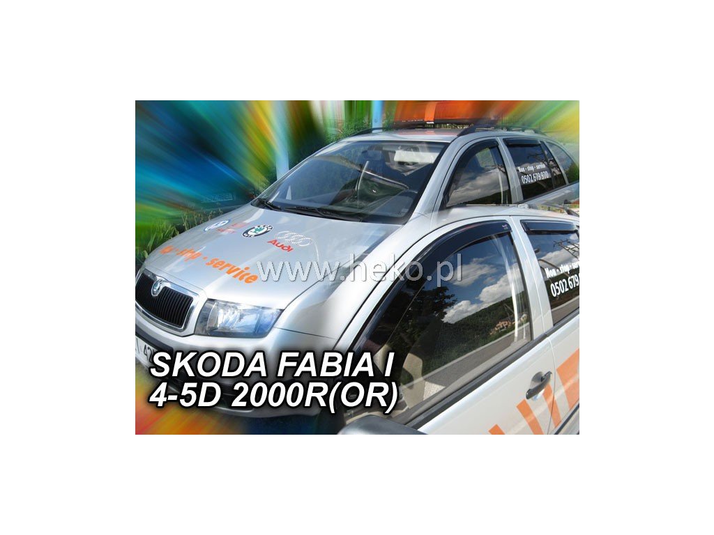 Ofuky oken Heko Škoda Fabia I 4D 2000- přední + zadní combi