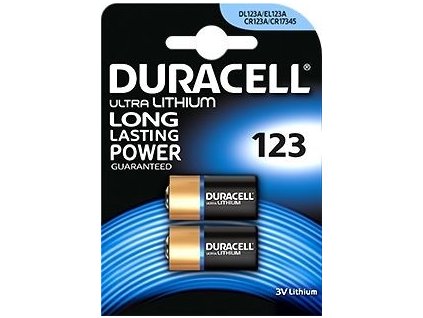 Baterie Duracell CR123 2ks blistr