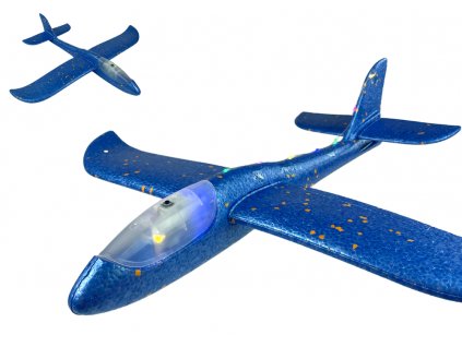 Velké polystyrenové letadlo - modré