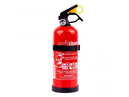 Práškový hasicí přístroj ABC s manometrem a věšákem, 1 kg
