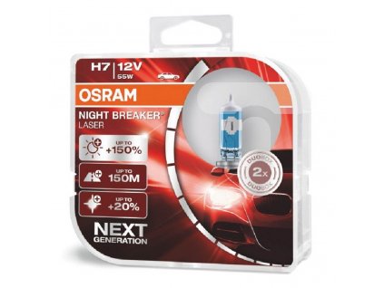 Halogenová žárovka Osram H7 12V 55W PX26d NIGHT BREAKER LASER +150% / 2ks