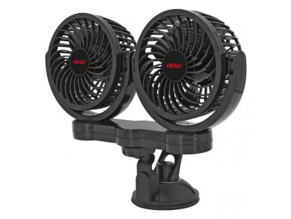 Ventilátor do auta s přísavkou 2x4" 12V AM03010