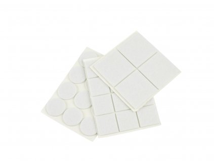 Samolepící plstěné podložky na nábytek, bílé, 28ks G29815