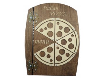 Desky na jídelní lístek ze dřeva - design Pizza