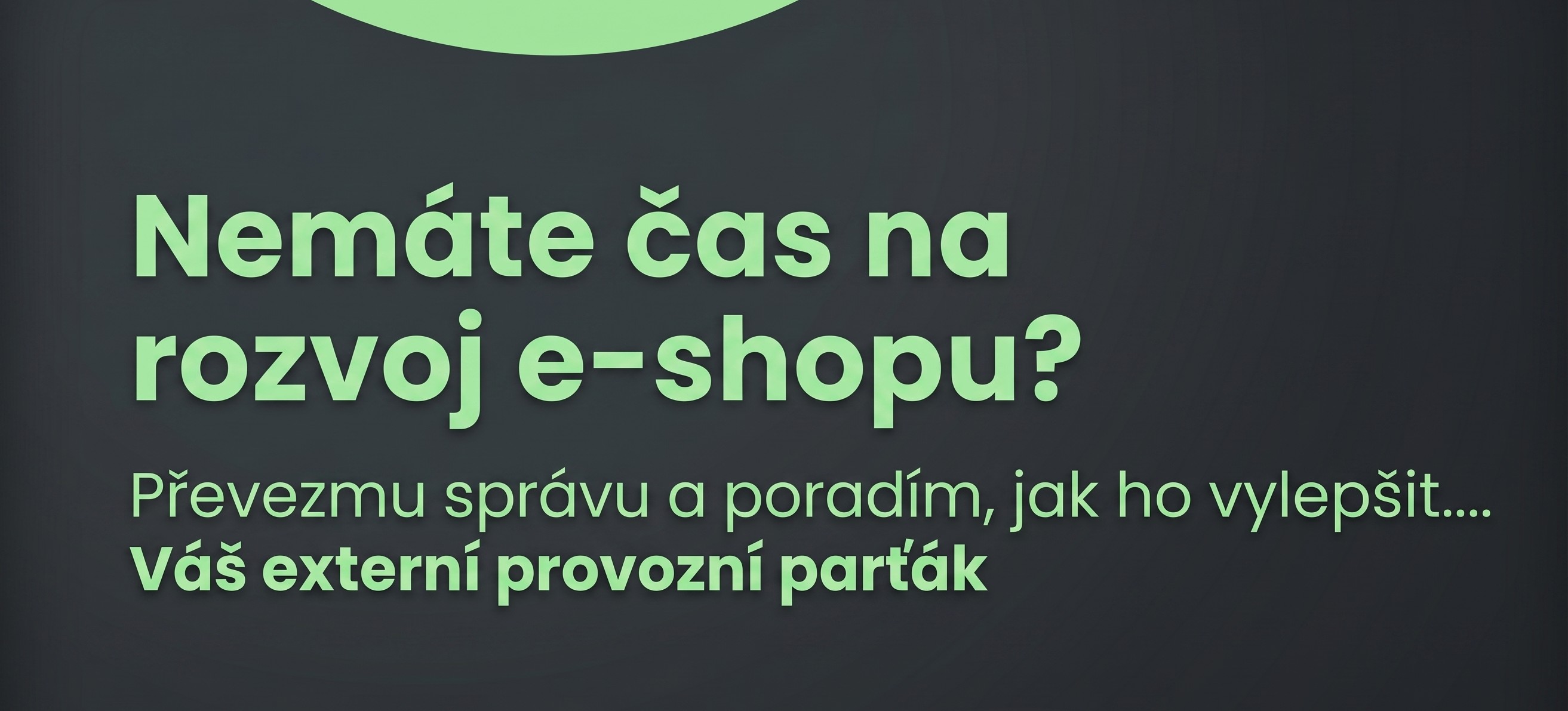 Externí správce eshopu