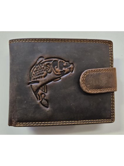 Peněženka pánská kožená s motivem ryba