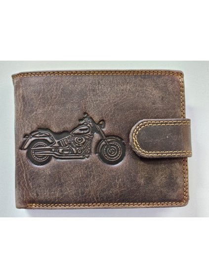 Peněženka pánská kožená s motivem motorka