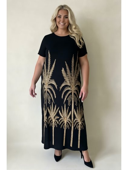 Luxusní šaty s výšivkou Dita s rukávy