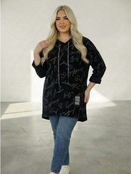Mikinová tunika popsaná