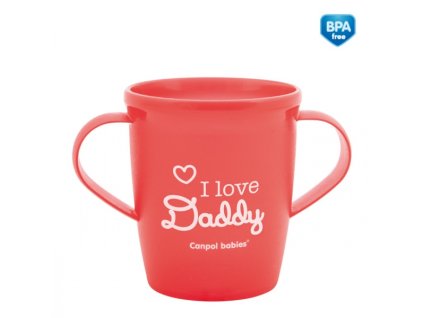 hrnecek canpol babies cerveny i love daddy