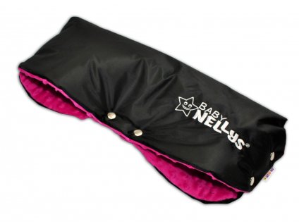 rukavnik ke kocarku minky amarantovy cerny