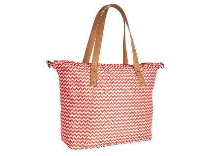 prebalovaci taska ke kocarku cervena zigzag