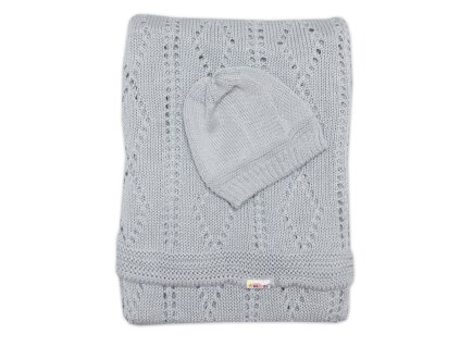 baby nellys hackovana sada decka s cepickou seda