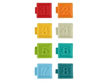 edukacni barevne kostky 8ks v krabicce
