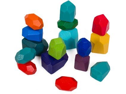 drevena barevna vez kameny 16ks