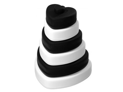 silikonova edukacni vez srdicka black and white