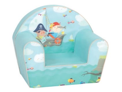 delsit detske kresilko pohovka pirati svetle modre