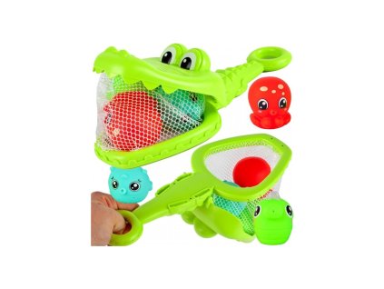 sada do koupele krokodyl sitka 3 zviratka zelena