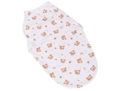 bavlneny zavinovaci vak zavinovacka premium bear bila hneda