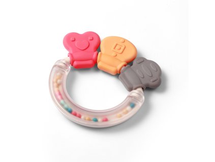 chrastitko kousatko pro miminko s kulickama klice pastel