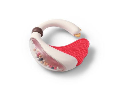 chrastitko kousatko pro miminko s kulickama labut pastel