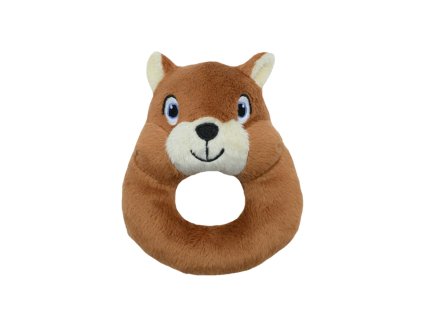 plysove chrastitko veverka 12cm hneda