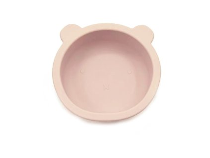 silikonova miska s prisavkou medvidek prumer 12 cm pudrova