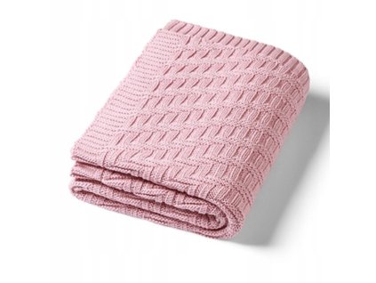 detska bavlnena deka 75x100cm ruzova