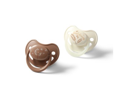 dudlik silikonovy anatomicky tvar 18m 2 ks nature