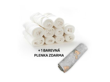 kvalitni bavlnene pleny tetra basic 60x80cm 10ks v bal 1 ks zdarma