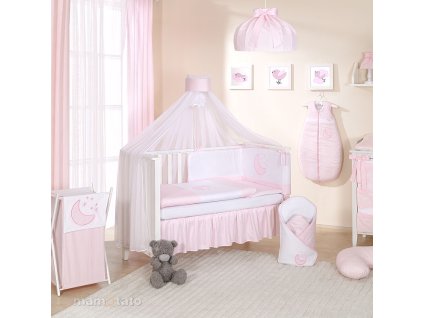 moskytiera na postylku bila ruzova serpa