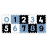 penove puzzle podlozka cisla 10ks cerna modra bila babyono