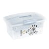 prenosny box s organizerem mickey mouse transparentni modra