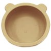 silikonova miska s prisavkou medvidek prumer 12 cm tmave bezova