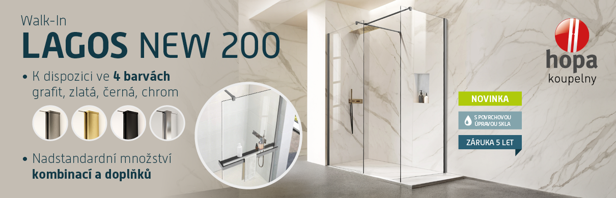 WALK-IN zástěny LAGOS NEW