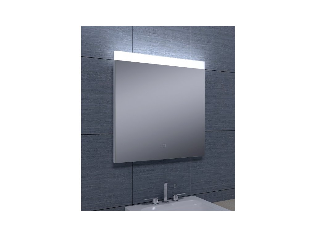 Zrcadlo s LED osvětlením a nastavitelnou teplotou světla, 600x600x30mm
