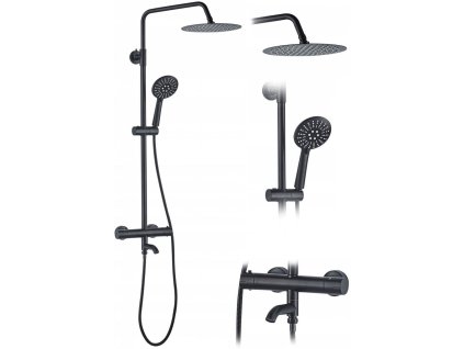 REA - Sprchový set s baterií 150mm Lungo černý REA-P4113