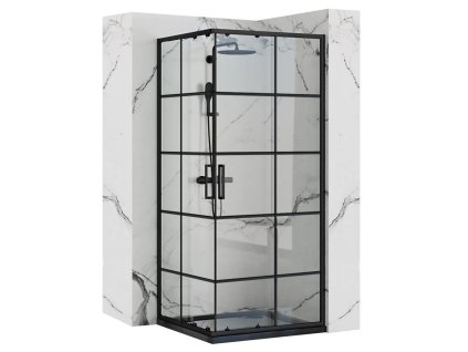 REA - Sprchový kout Concept černý 80x80 REA-K5479
