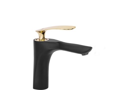 REA - Umyvadlová baterie Orbit Black zlatá REA-B2054
