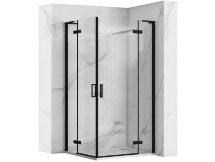 REA - Sprchový kout Hugo Double 80x80 černá REA-K6600