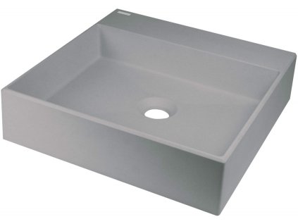 DEANTE - Correo metallic grey Granit umyvadlo na desku - 400x400 mm CQR_SU4S