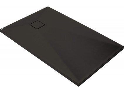 DEANTE - Correo nero Granitová sprchová vanička, obdélníková, 100x70 cm KQR_N75B