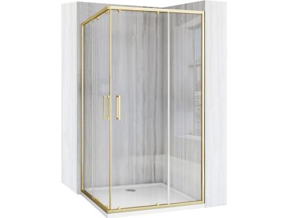 REA - Sprchový kout City 80x100 Brush Gold Bez sprchové vaničky REA-K6445