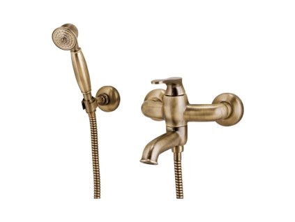 OMNIRES - ART DECO vanová baterie se sprchovou soupravou, bronz kartáčovaná AD5131BR