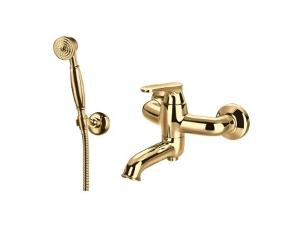 OMNIRES - ART DECO vanová baterie se sprchovou soupravou, zlatá lesk AD5131GL