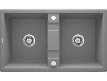 DEANTE - Eridan šedá metalic - Granitový dřez, 2 - bowl ZQE_S203 DOPRAVA ZDARMA