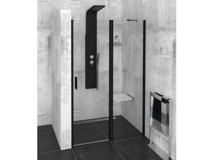 ZOOM BLACK sprchové dveře 1300mm, čiré sklo